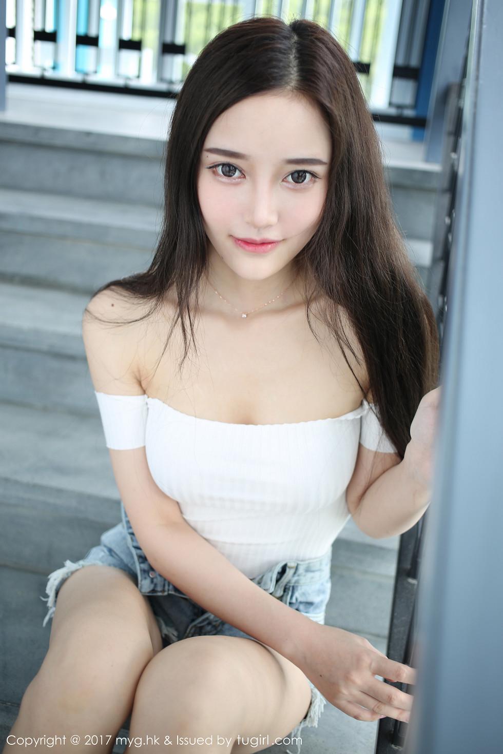 唐琪儿il心愿旅拍脱牛仔短裤秀透视蕾丝内裤绝美写真49P 5