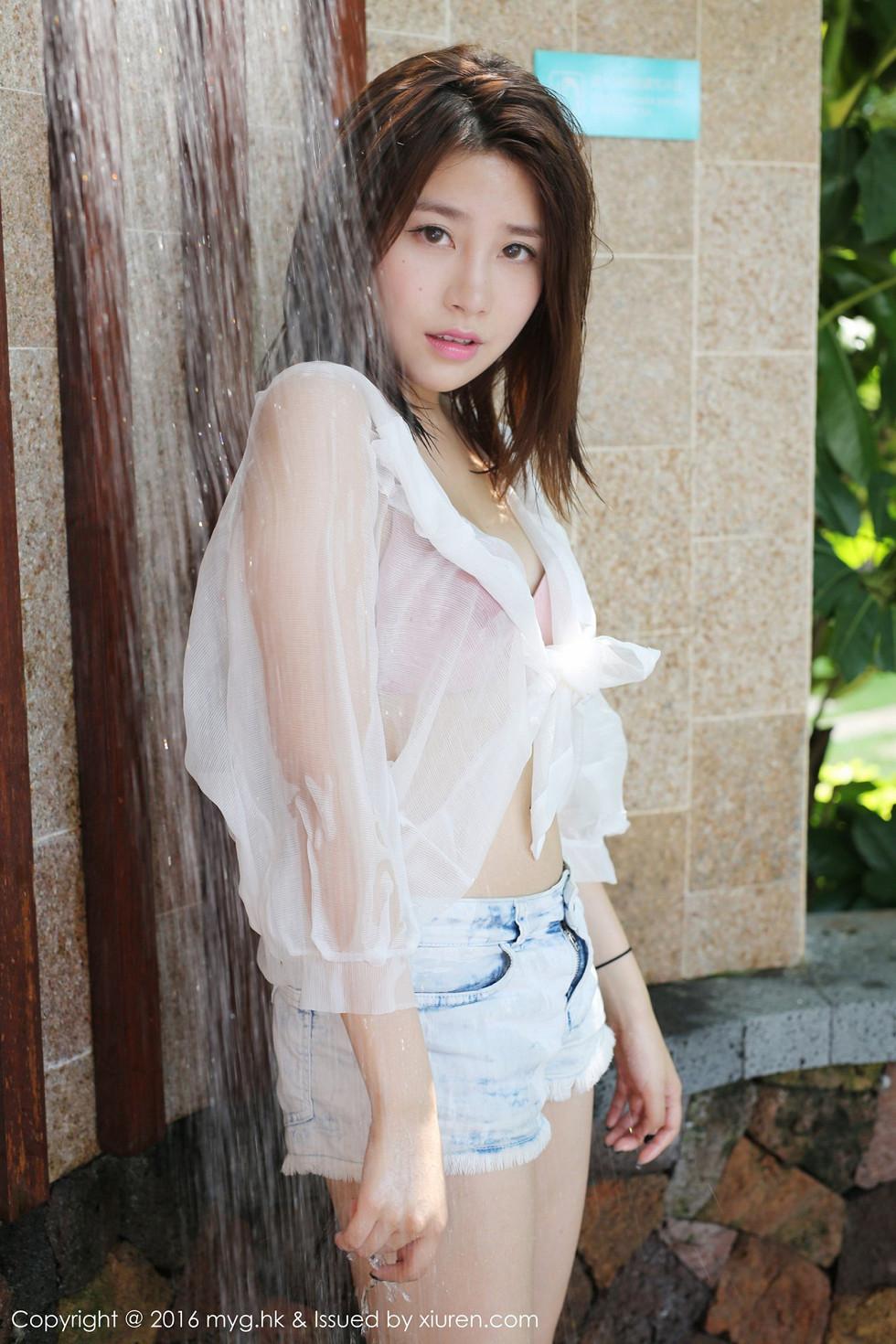 许诺Sabrina牛仔热裤性感内衣楚楚可人迷人写真53P 6