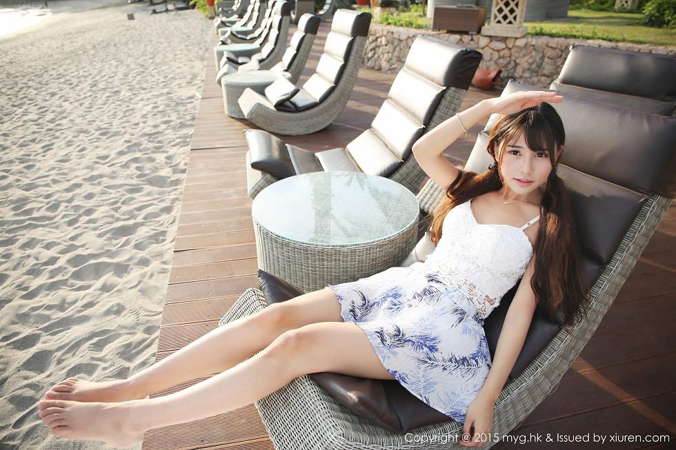 Milk Chuchulongmu Island Photoshoot Third Set White Slip Lingerie Fresh Charming Pictures 43P 5