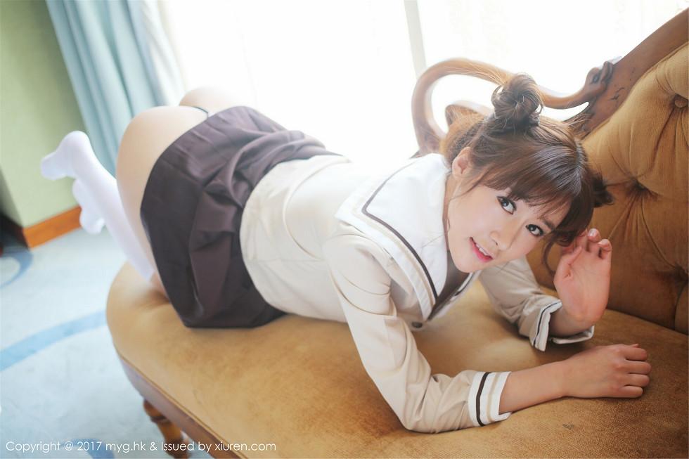 Xiaoke luka Lace Panties on a Bed at Home Show Off Curvy Butt Pure White Gorgeous Photo Set 56P 7